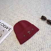 Chrome Cross Burgundy Beanie - 3