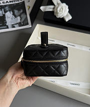 Chanel Caviar Quilted Jewelry Box Black Size  6.5x 3.25 x 4.5 inch - 6