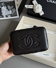 Chanel Caviar Quilted Jewelry Box Black Size  6.5x 3.25 x 4.5 inch - 2