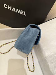 Chanel Suede Calfskin Mini Souplissimo Flap Dark Blue Size 13x20x6cm - 3