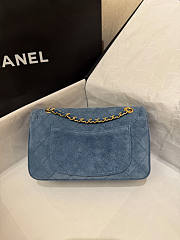 Chanel Suede Calfskin Mini Souplissimo Flap Dark Blue Size 13x20x6cm - 2