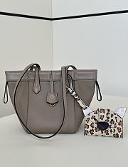 Fendi Mini Origami Shoulder Grey bag Gold-tone hardware Size 15x15x19cm - 1