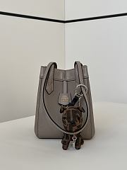 Fendi Mini Origami Shoulder Grey bag Gold-tone hardware Size 15x15x19cm - 4