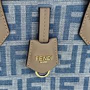 Fendi Origami Mini Dark blue FF denim fabric mini bag Size 15x15x19cm - 2
