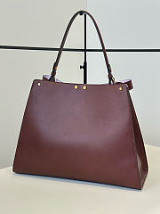 Fendi Dark brown leather and violet suede bag Size 43x16x32cm - 3