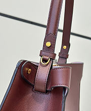 Fendi Dark brown leather and violet suede bag Size 43x16x32cm - 6