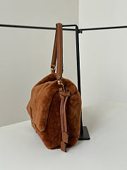 Fendi 2025 Brown Shearling Small Mama Baguette Size 27x18x8.5cm - 5