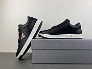 Prada Downtown Low Top Sneakers Leather Black Black White  2EE364_3LJ6_F0002 - 2